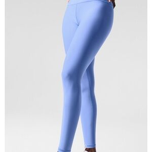 ALO Yoga Airlift 7/8 Length High-Waisted Leggings - Size S - Crystal Clear Blue